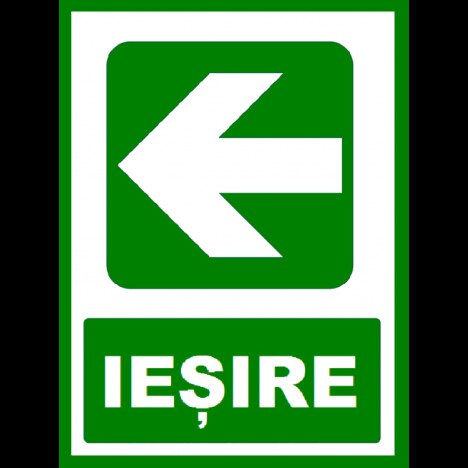 Placuta  pentru iesire cu directie in stanga